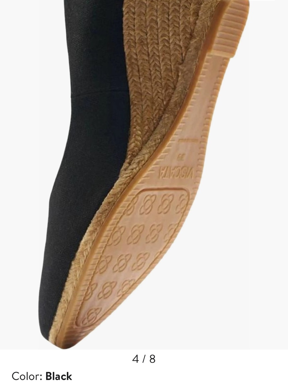 Never worn! Viscata Espadrilles Roses Canvas V Cut Espadrille Wedges Size 40 - Picture 4 of 8